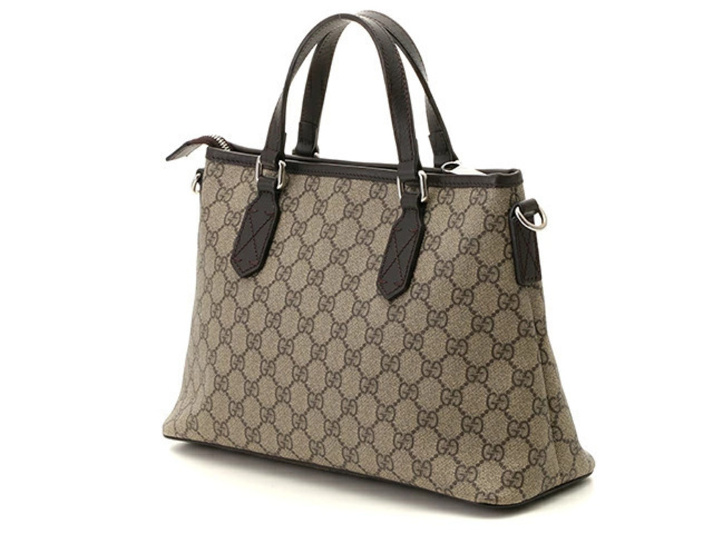 Gucci Shoulder Dark Brown Bag Supreme Beige Cream GG Tan Cream